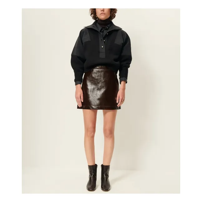 Falda de vinilo Abby | Mocha