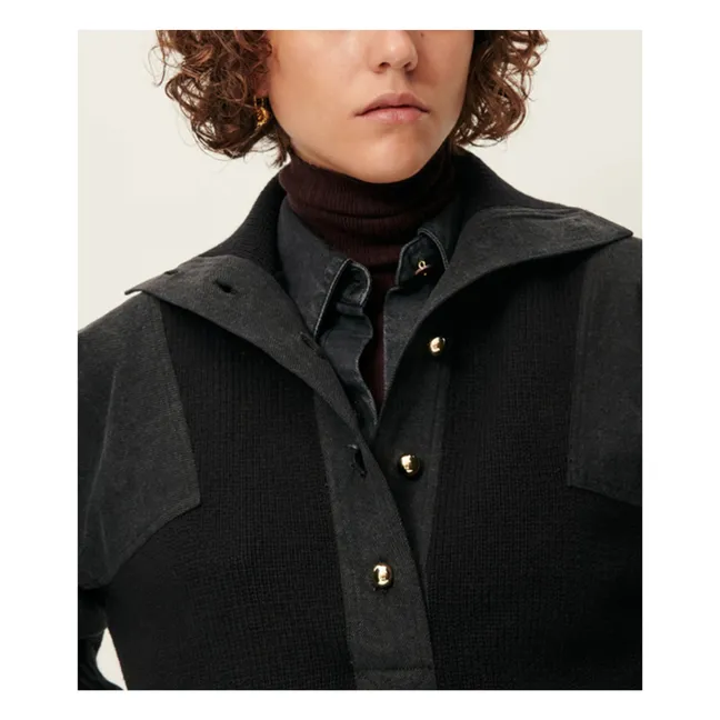 Pull Wysael Laine Mérinos | Noir