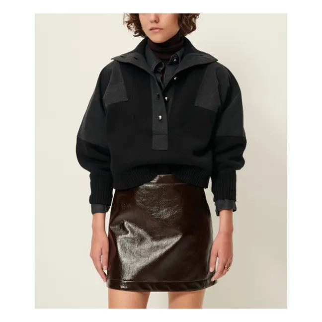 Wysael Merino Wool Sweater | Black