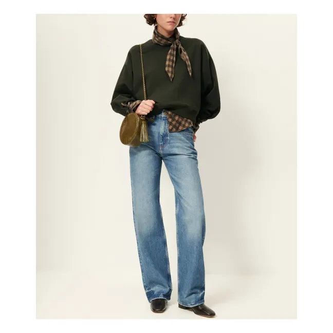 Sudadera metálica Yuki | Verde Oscuro