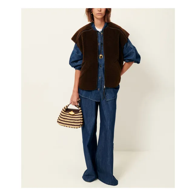 Mounty Sleeveless Jacket | Brown