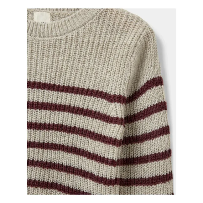 Gestreifter Pullover von Pollysy | Beige