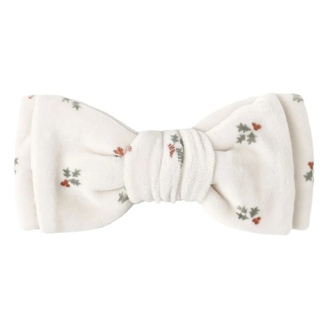 Quincy Mae Ecru Holly Berry Bow Headband