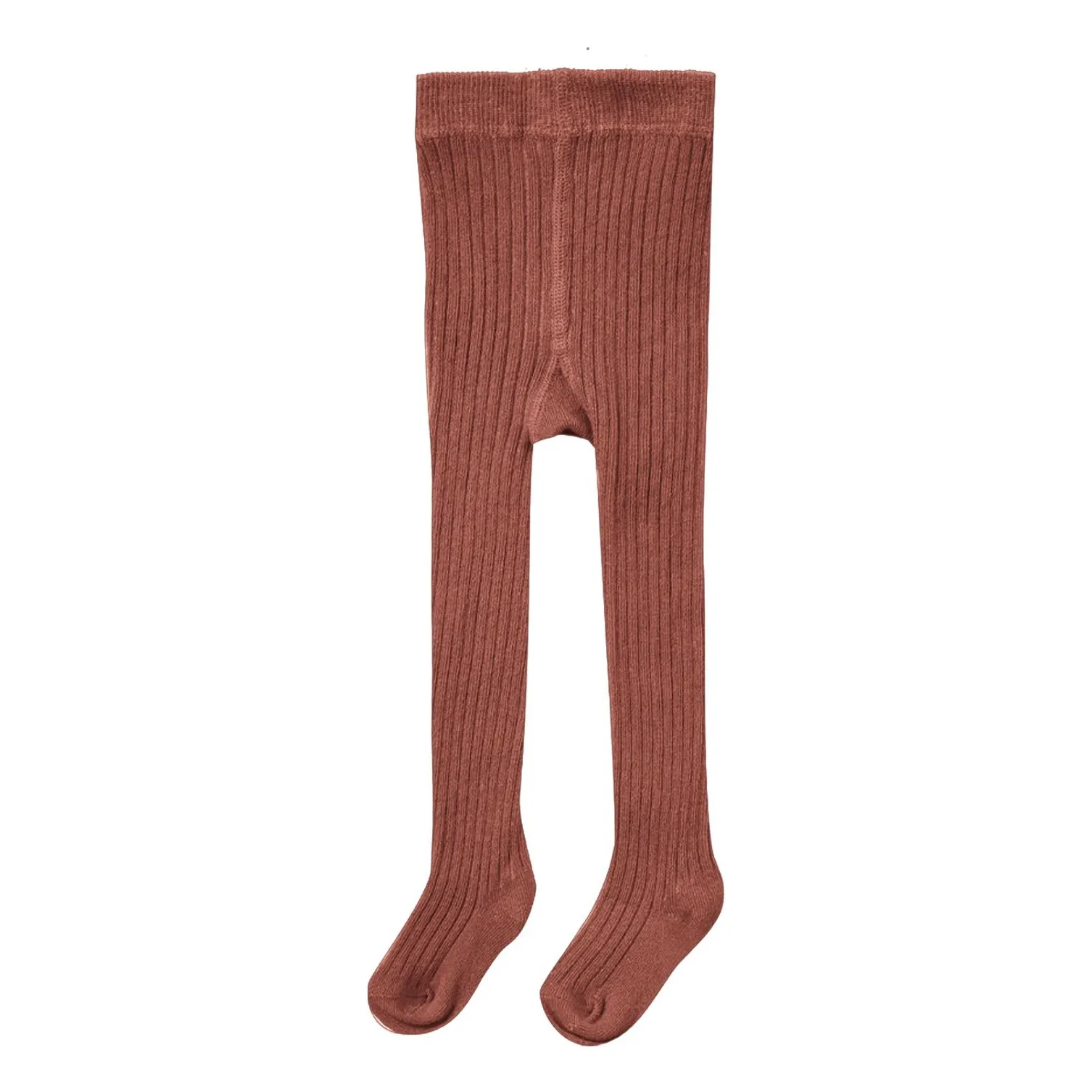 Quincy Mae Rouge Brun Ribbed Tights