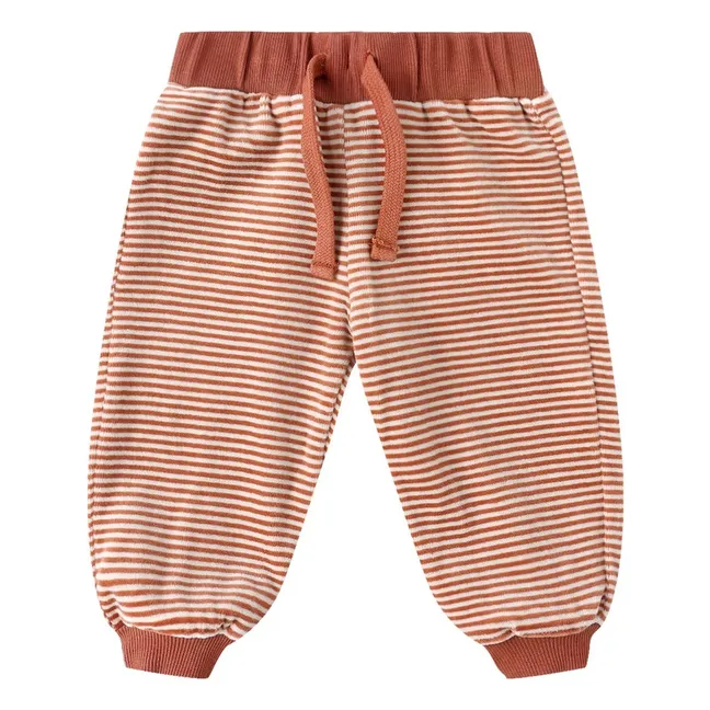 Jogger Rayures | Rouge Brun