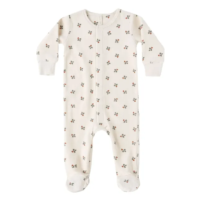 Holly Berry Overall mit Füßen | Seidenfarben