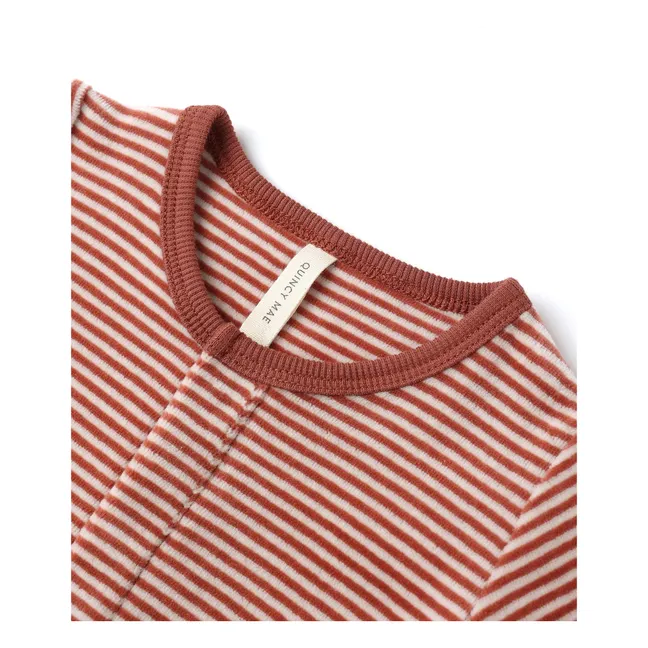 Stripes Footed Jumpsuit | Rouge Brun