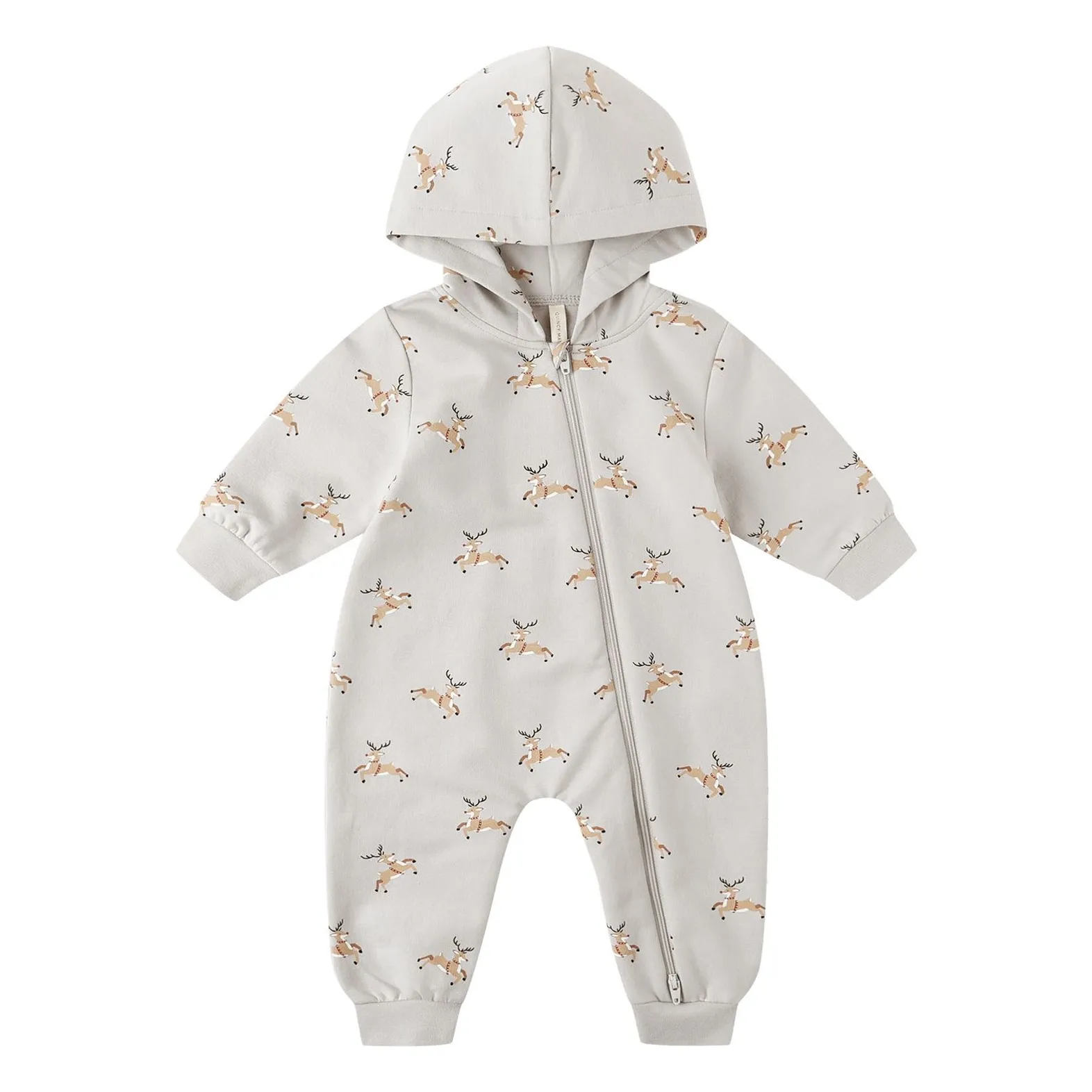 Quincy Mae Grey Rennes Organic Cotton Jumpsuit