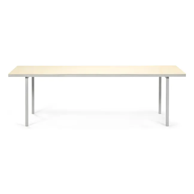 Mesa de comedor de aluminio, Muller Van Severen | Marfil