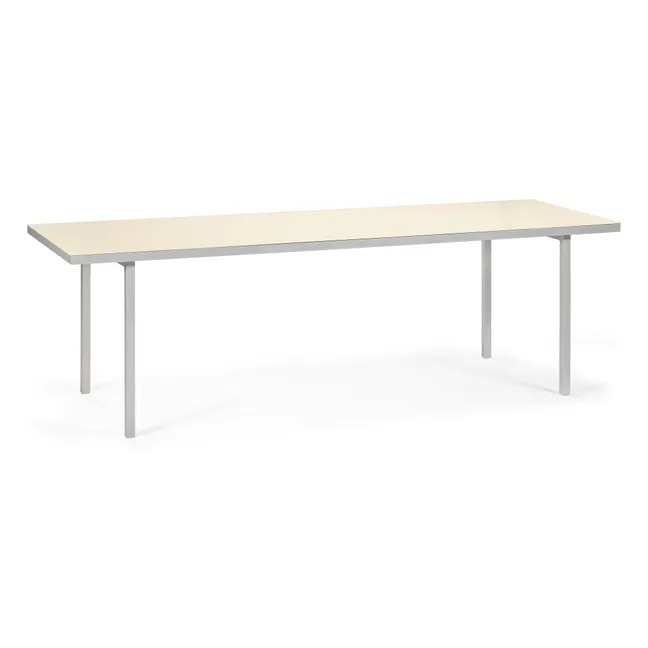 Mesa de comedor de aluminio, Muller Van Severen | Marfil