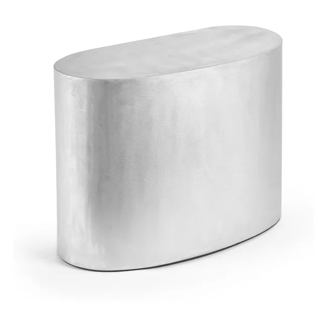 Beistelltisch aus gebürstetem Aluminium Assemble, Destroyers/ builders | Aluminium