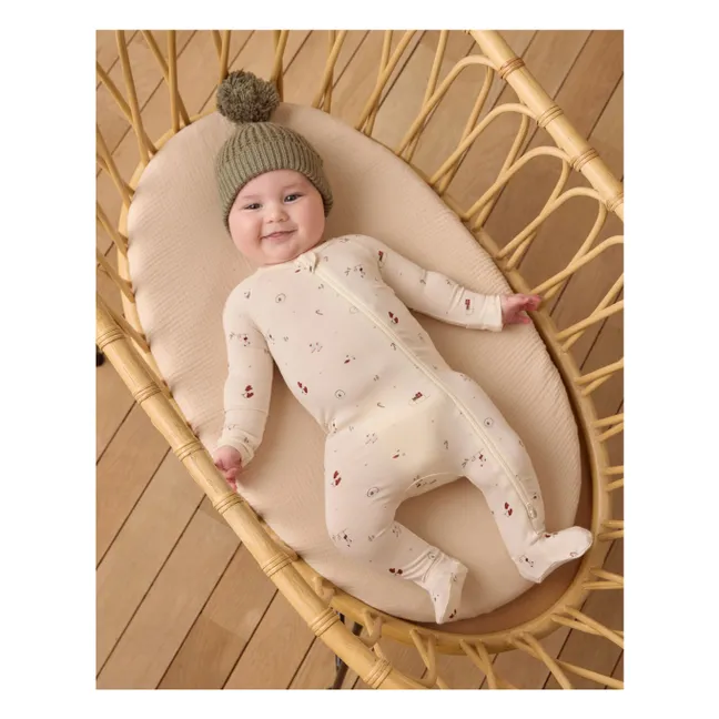 Tuta con piedini Winter Wonderland | Ecru