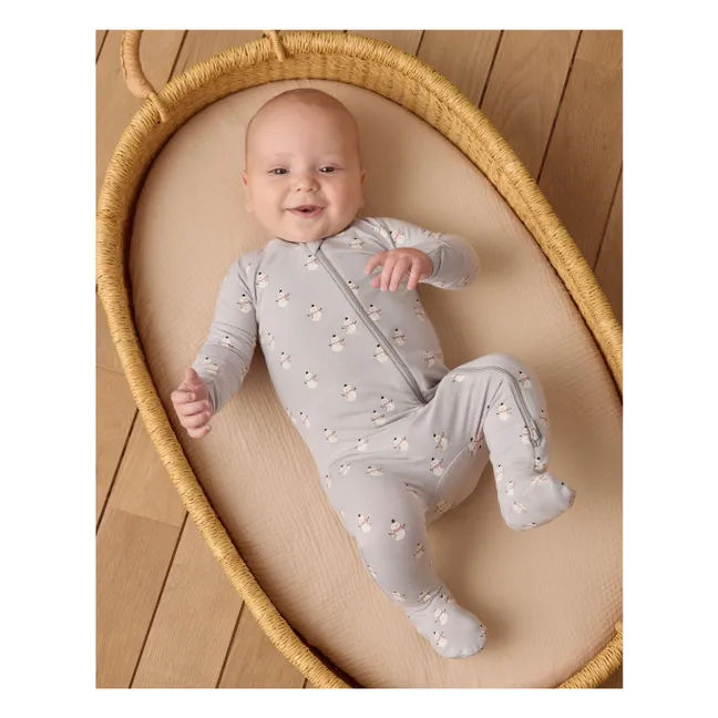 Snowmen Footed Suit | Grey