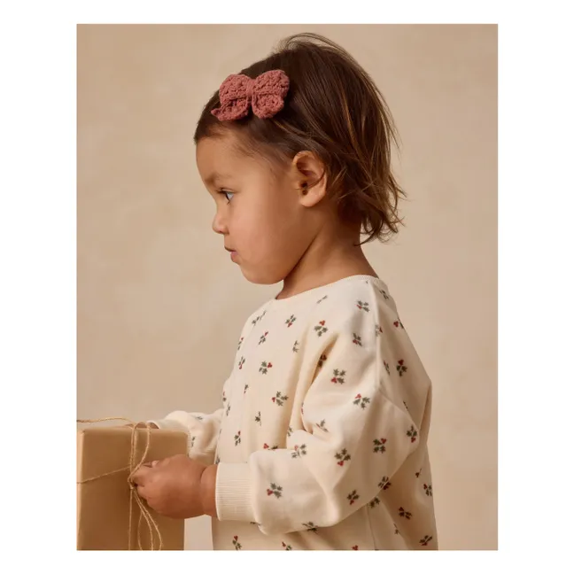 Barrette Nœud Crochet | Rouge Brun