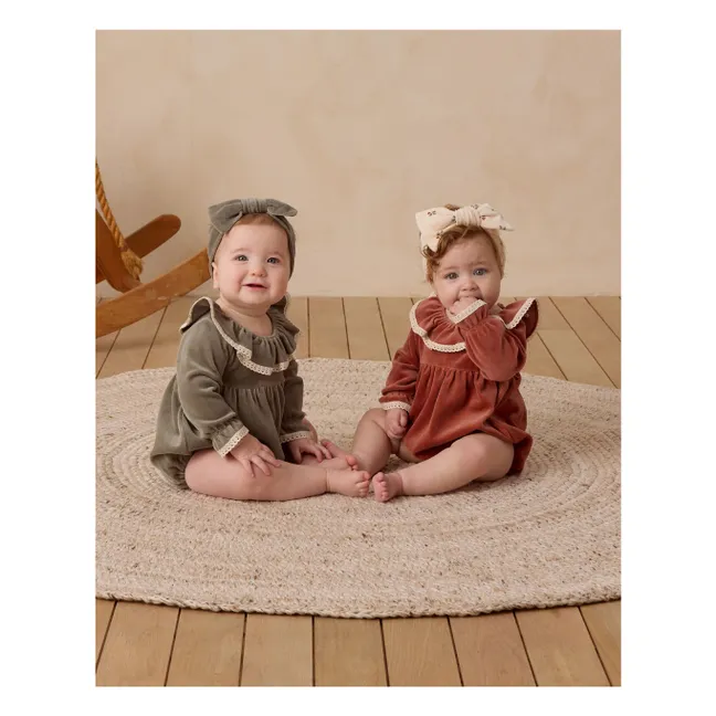 Holly Berry bow headband | Ecru