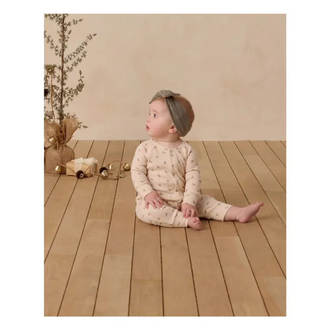 Stirnband Schleife | Grün-grau