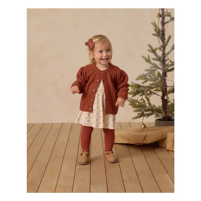 Collant a coste | Rouge Brun