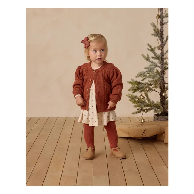 Gerippte Strumpfhose | Rouge Brun