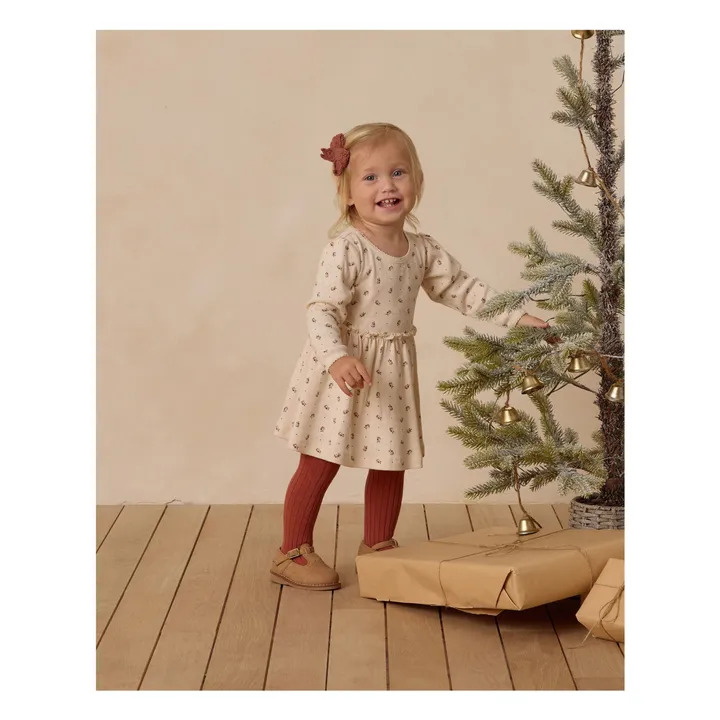 Collant Côtelé | Rouge Brun- Image produit n°3