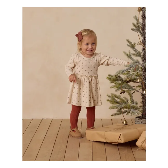 Collant a coste | Rouge Brun