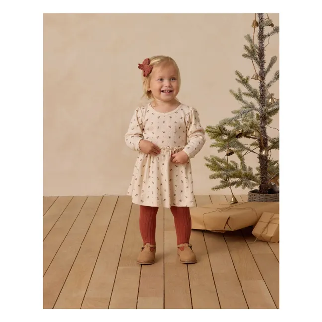 Collant a coste | Rouge Brun