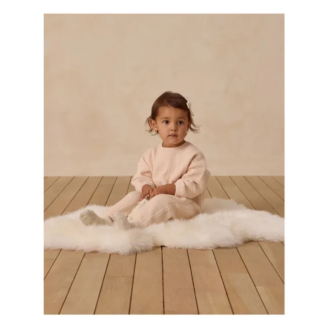 Set felpa e jogger in maglia | Rosa corallo