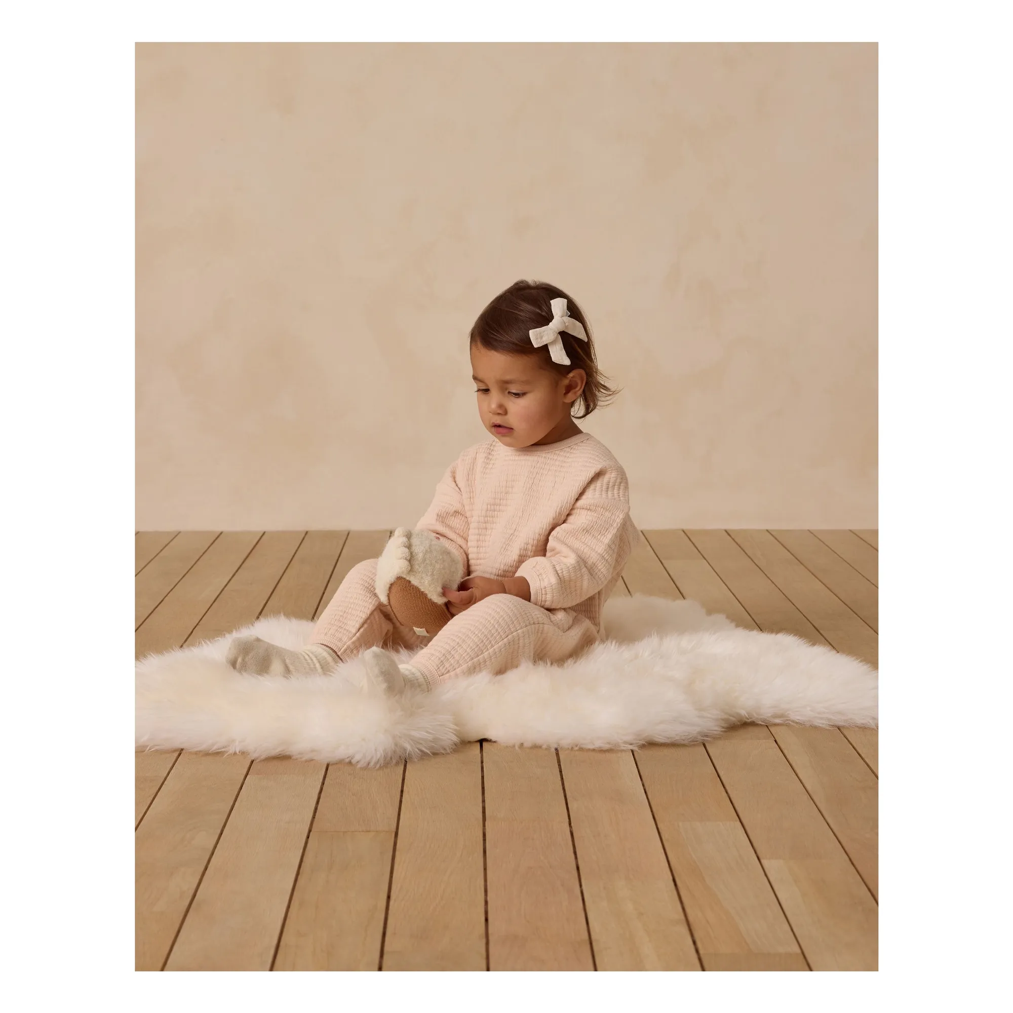 Quincy Mae Coral Knit Sweat And Jogger Set