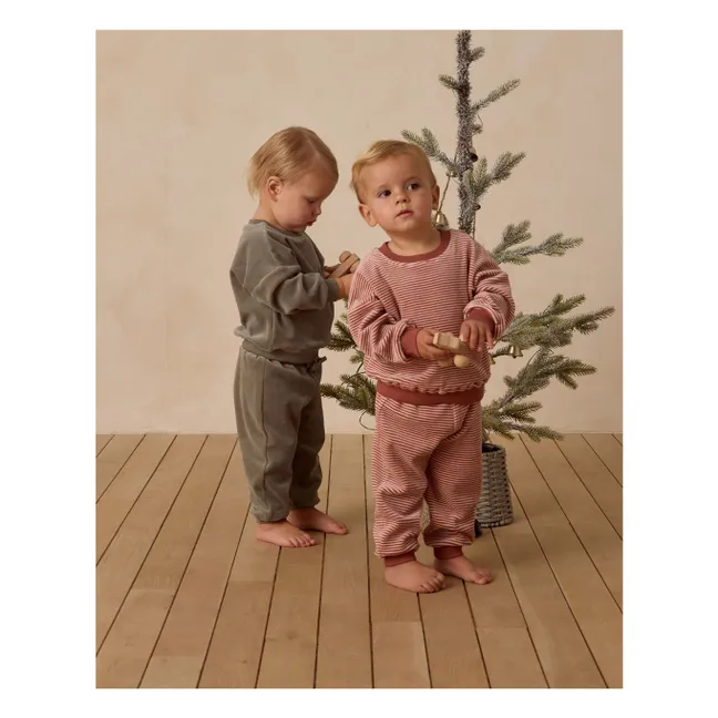 Jogger Rayures | Rouge Brun