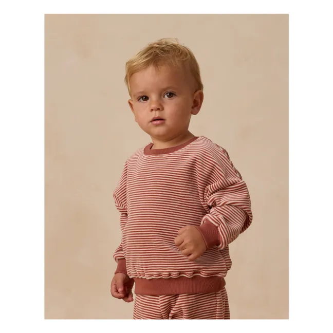 Sweat Rayures | Rouge Brun