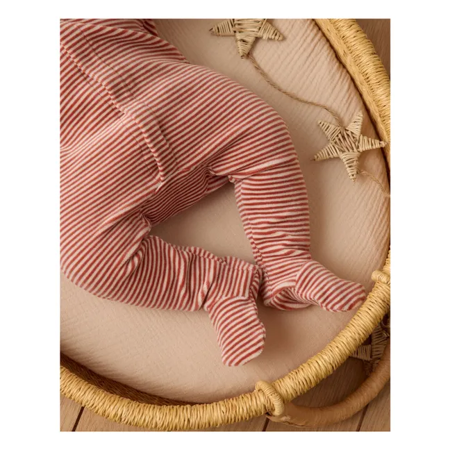 Tuta con piedini a righe | Rouge Brun