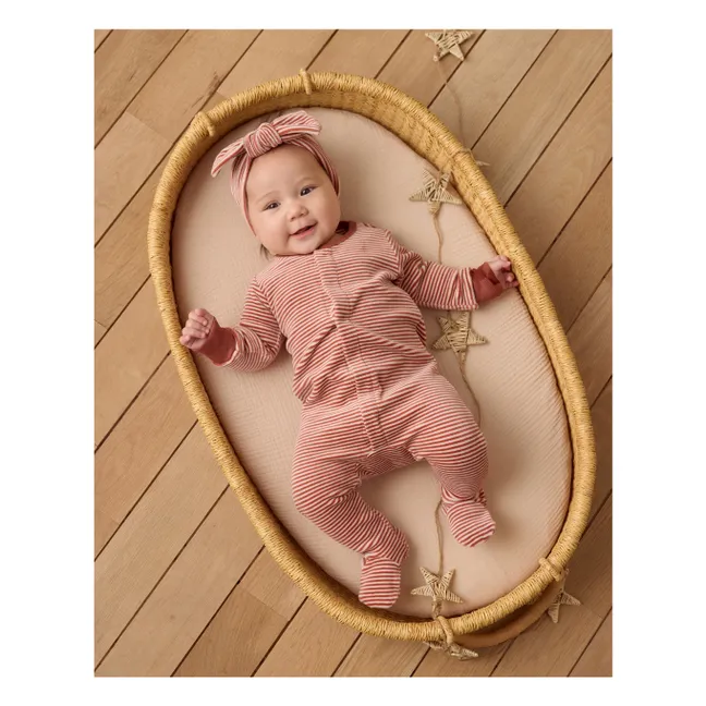 Tuta con piedini a righe | Rouge Brun