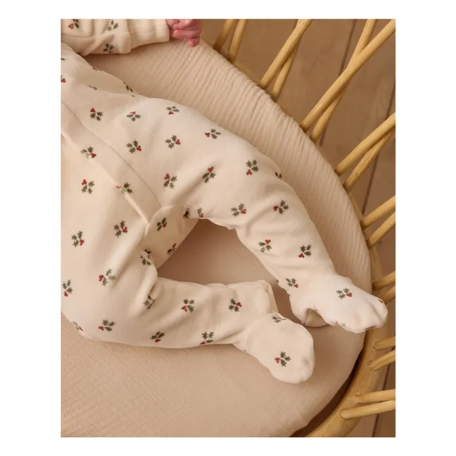 Holly Berry Overall mit Füßen | Seidenfarben