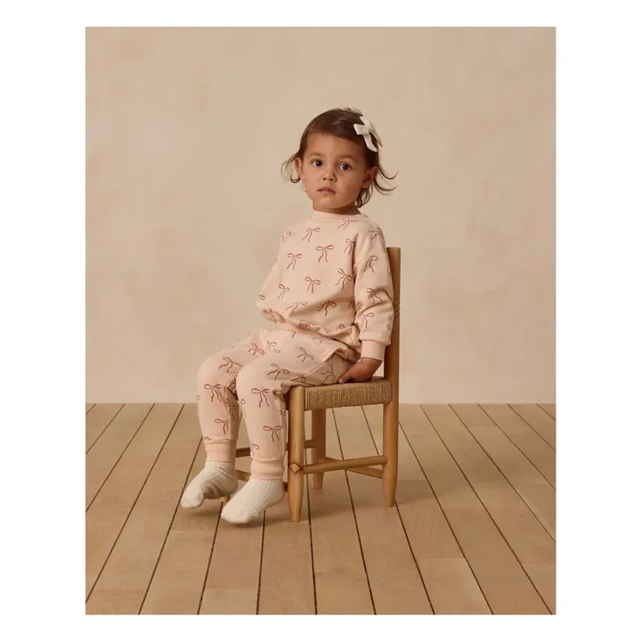 Jogger Nœuds Coton Bio | Saumon- Image produit n°1