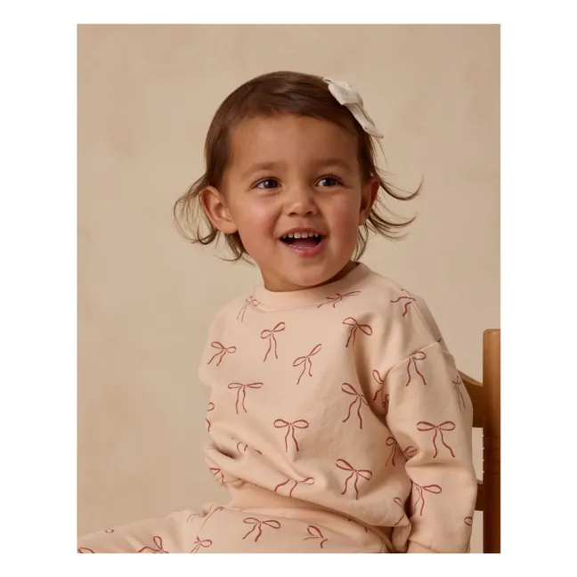 Sudadera anudada de algodón orgánico | Salmón