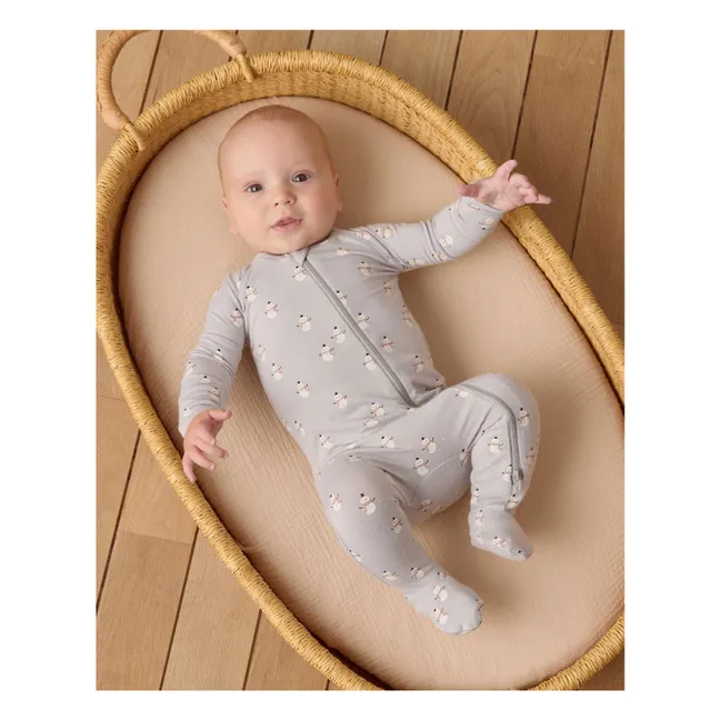 Snowmen Footed Suit | Grey