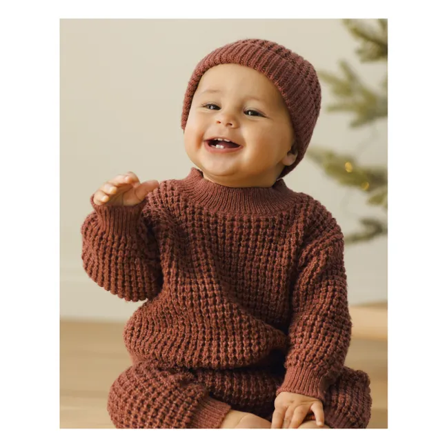 Bonnet Tricot | Rouge Brun