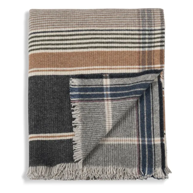 Plaid aus Wolle und Kaschmir Arya Grau