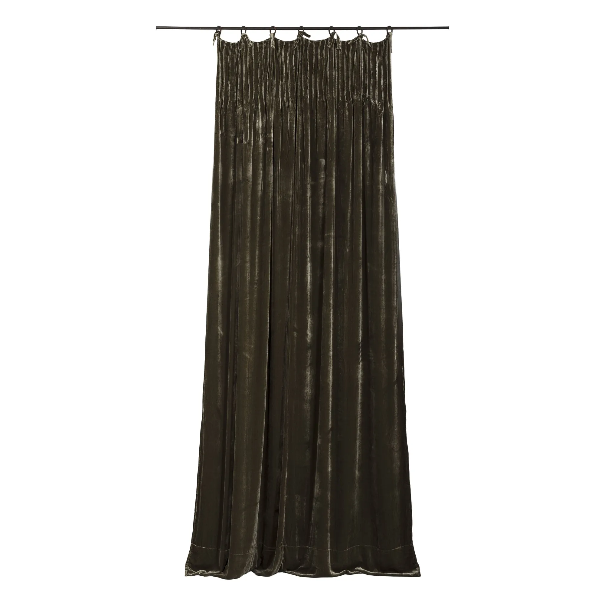 Le Monde Sauvage Khaki Istanbul Silk Velvet Curtain