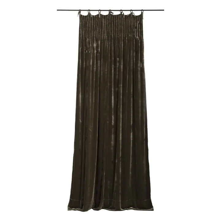 Rideau en velours de soie Istanbul kaki- Image produit n°0