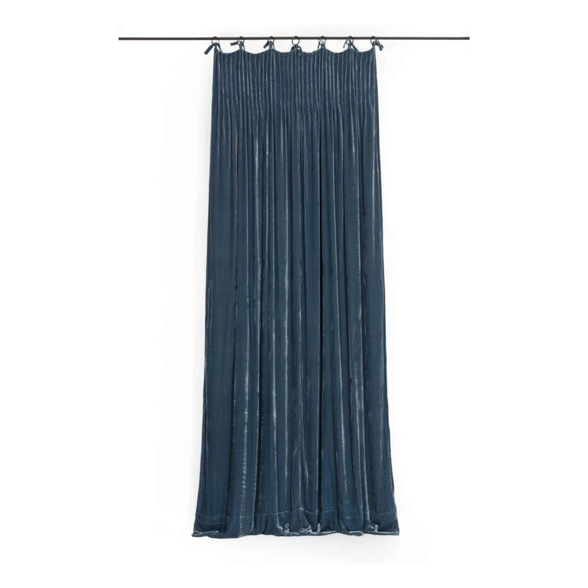 Le Monde Sauvage Blue Istanbul Silk Velvet Curtain