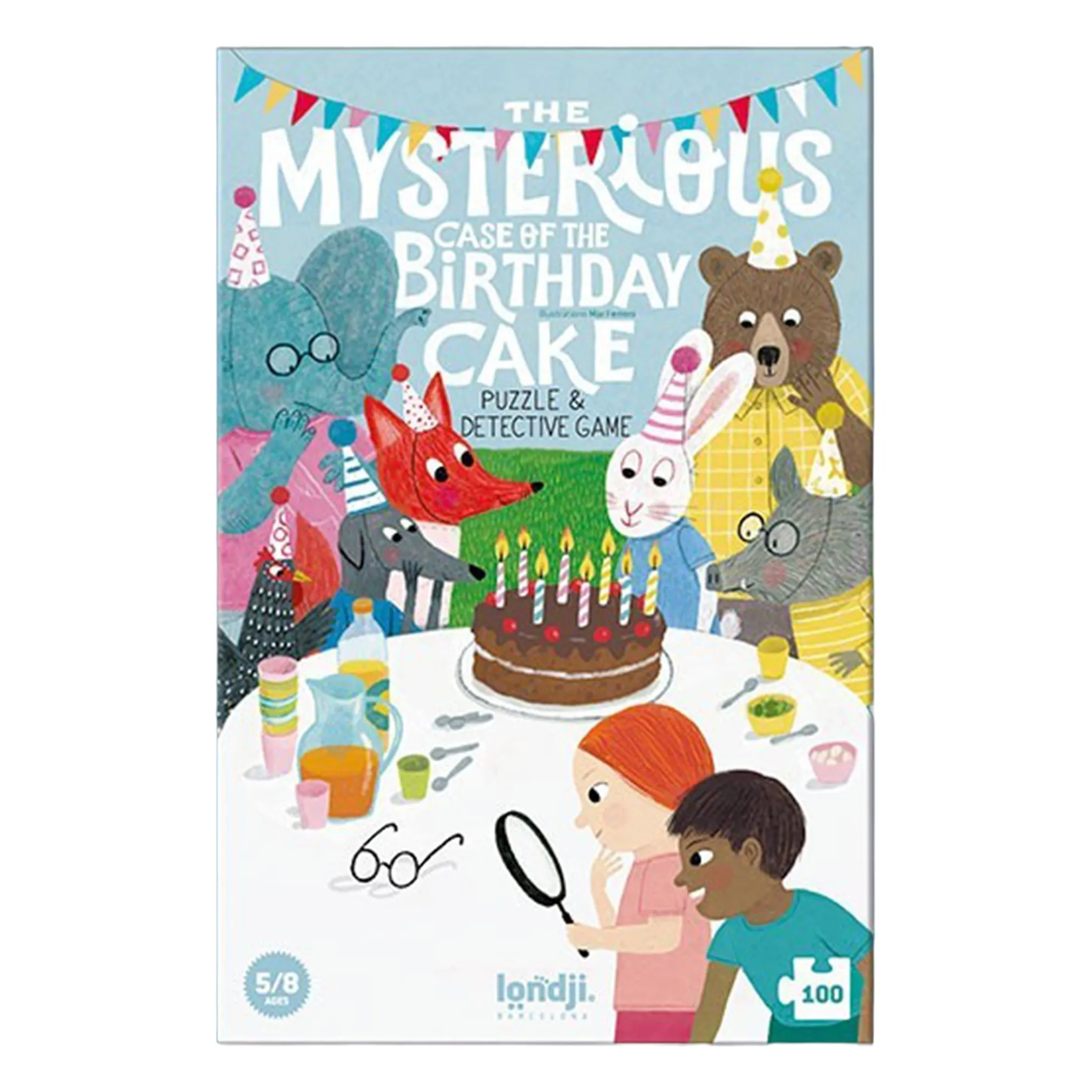 Londji Multicoloured Birthday Puzzle And Detective Game - 100 Pieces