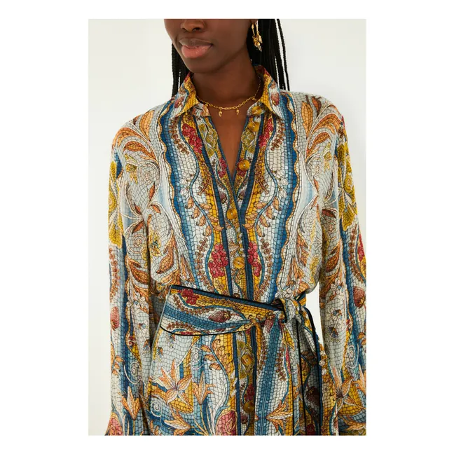 Kleid Mosaic Garden | Blau