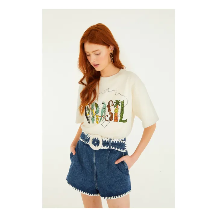 T-shirt Brasil | Ecru- Image produit n°2