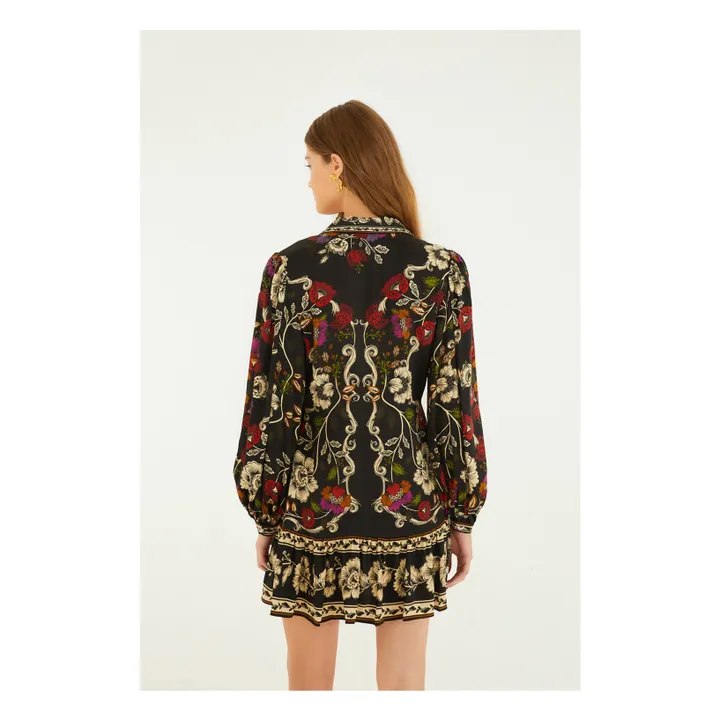 Robe Courte Rococo Flowers | Noir- Image produit n°2