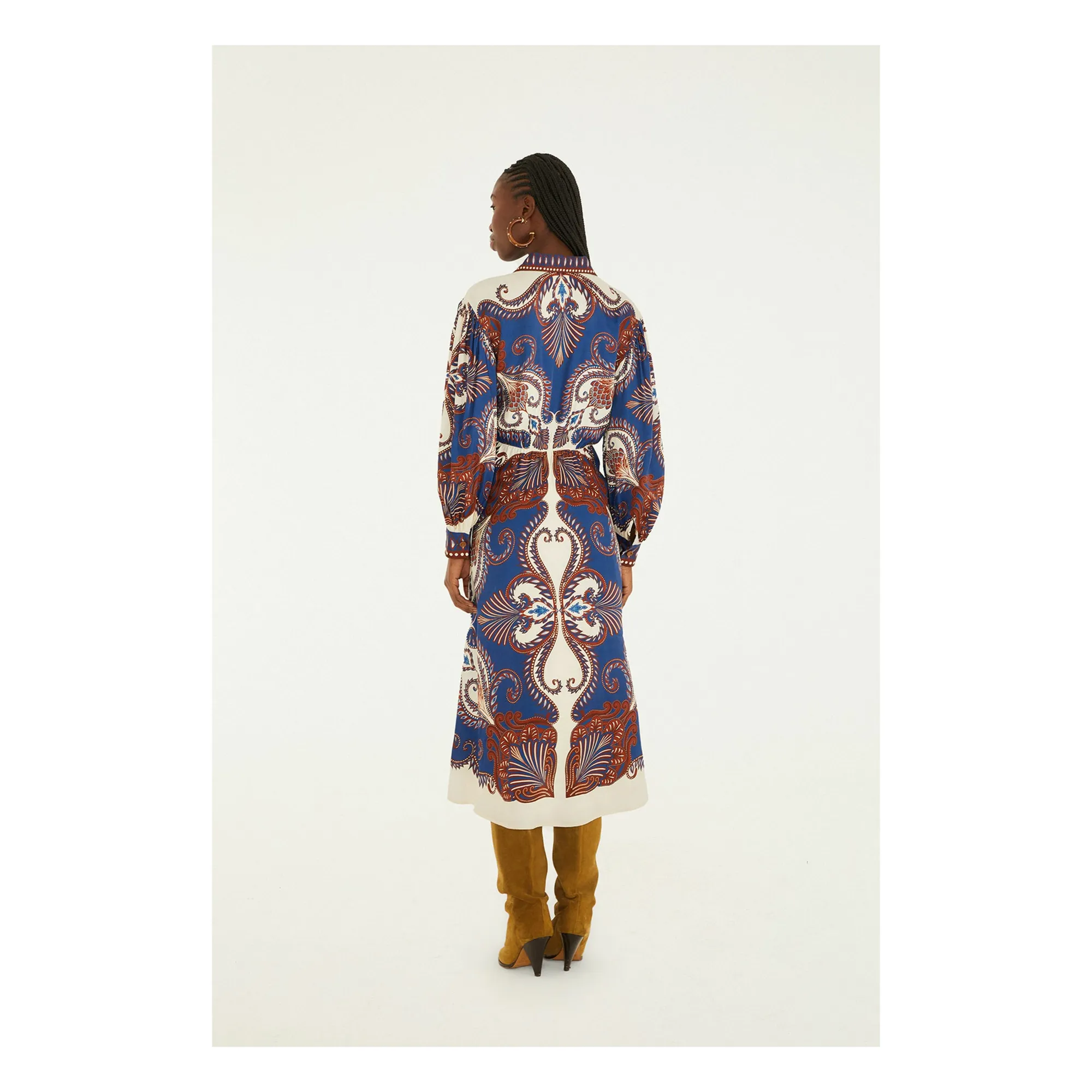 Farm Rio Blue Arabesque Dress