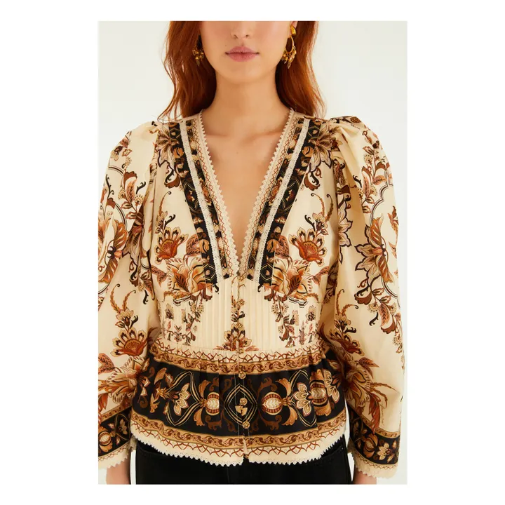 Blouse Majestic Garden | Sable- Image produit n°1