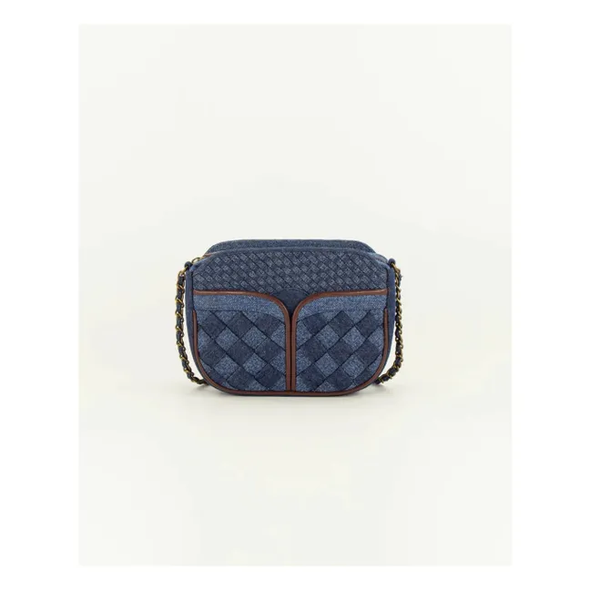 Divinou Geflochtene Tasche aus Denim | Blau