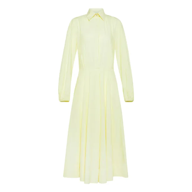 Cotton Poplin Dress | Yellow