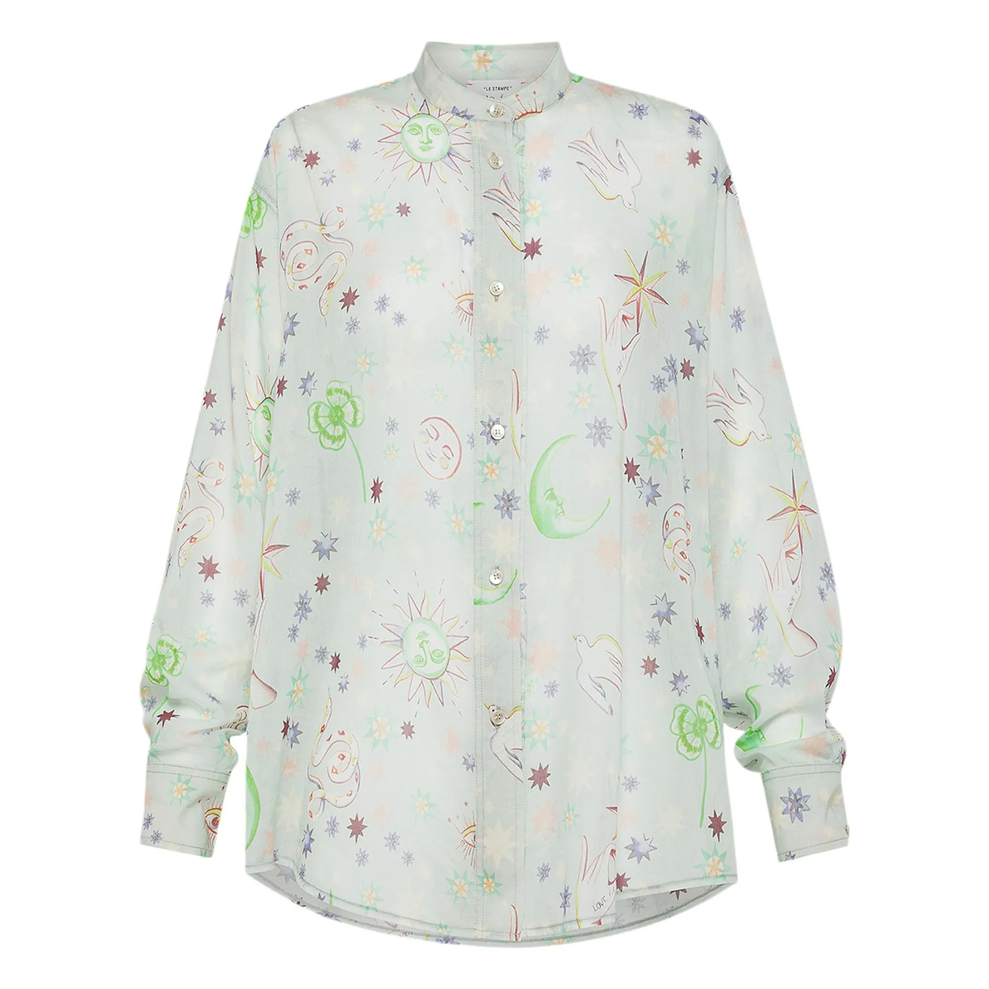 Forte Forte Light Blue Love Alchemy' Cotton And Silk Voile Oversize Shirt