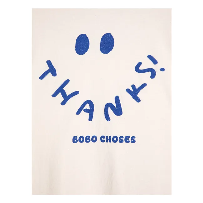 T-shirt Thanks Coton Bio - Collection Femme | Blanc cassé